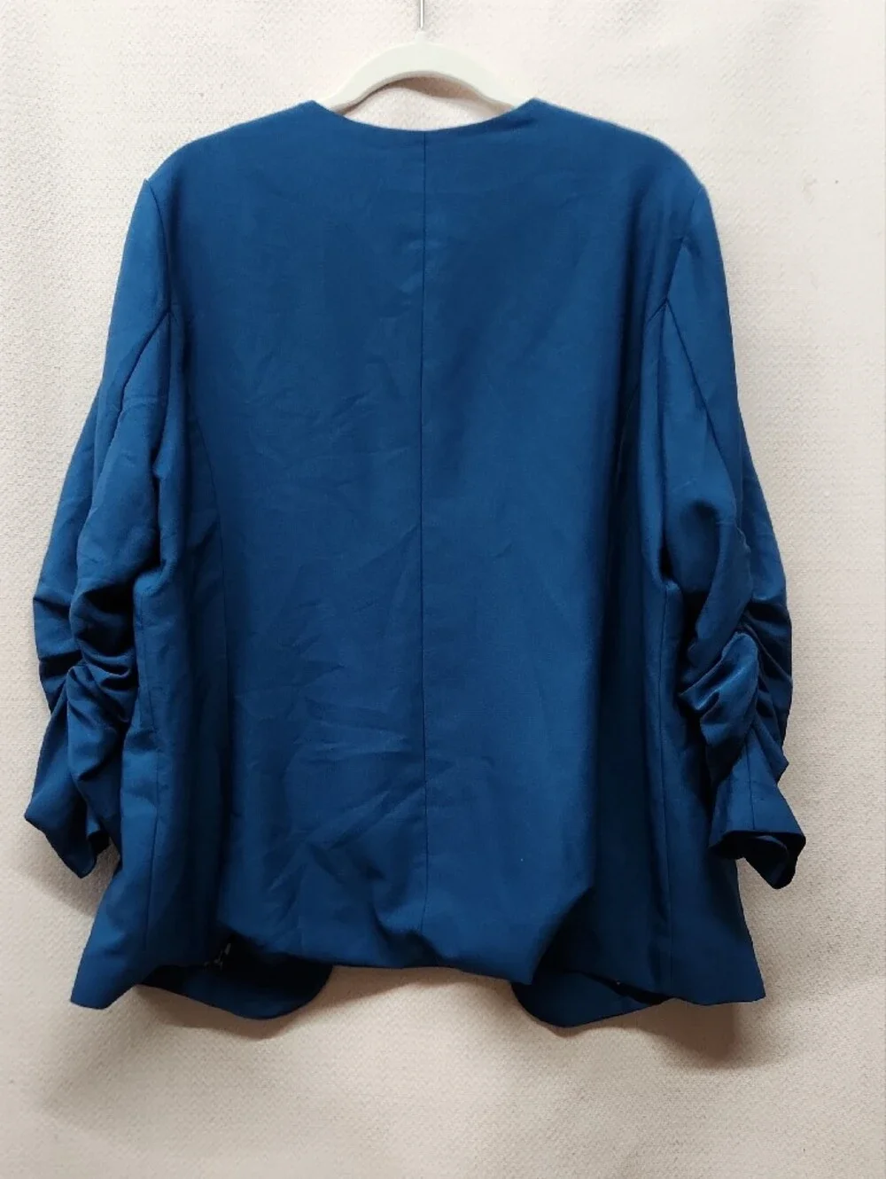 Skies Are Blue Deep Blue Open-Front Women's Blazer - Picture 4 of 4